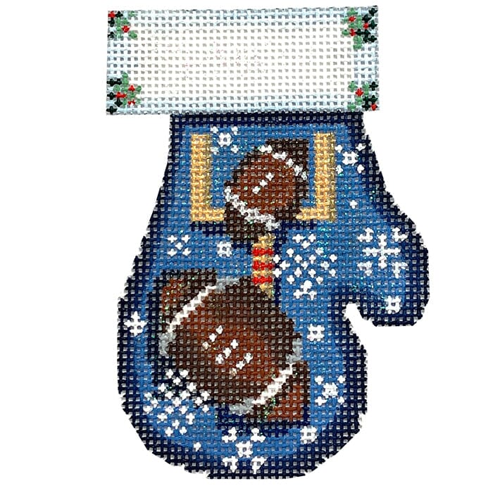 Football Mitten Painted Canvas Associated Talents - 1