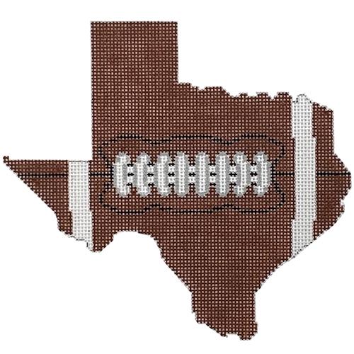 Football State Shaped - Texas Painted Canvas The Meredith Collection