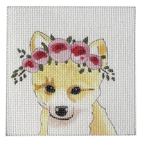 Fox with Floral Crown Painted Canvas Colors of Praise - 1