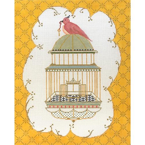 Free Bird Painted Canvas The Plum Stitchery - 1
