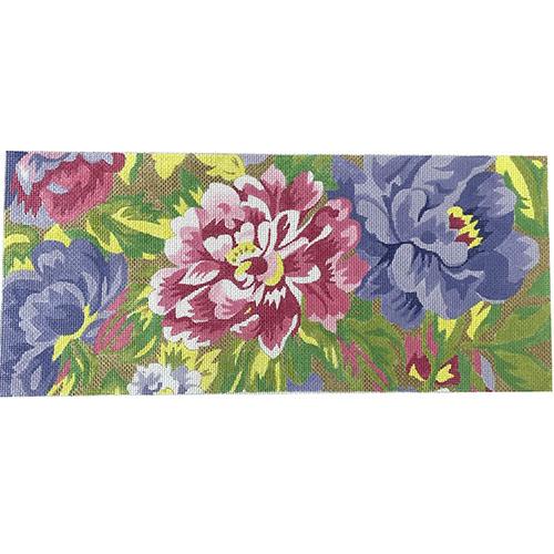 French Bright Lumbar Pillow Painted Canvas Vallerie Needlepoint Gallery - 1