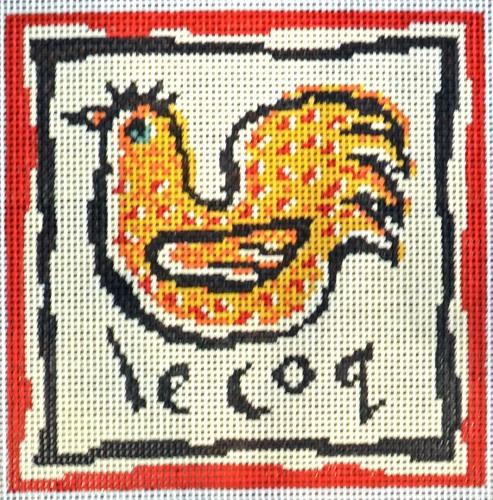 French Lesson Rooster Painted Canvas Birds of a Feather