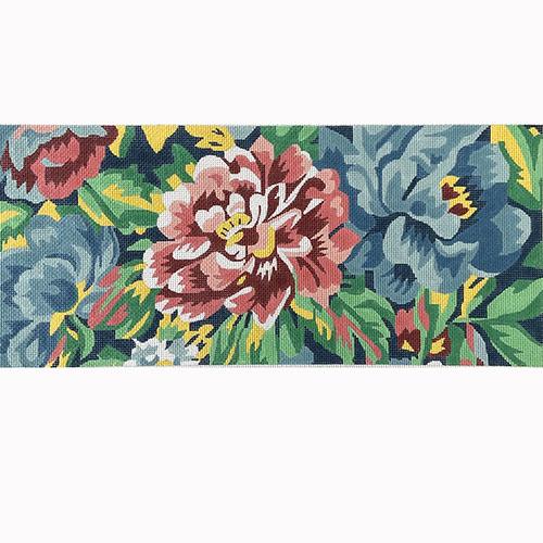 French Napkin Lumbar Pillow Painted Canvas Vallerie Needlepoint Gallery - 1