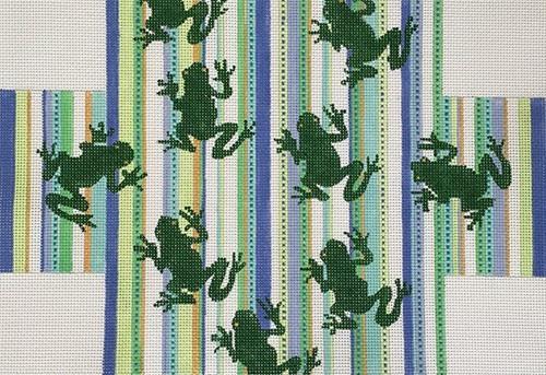 Frogs Painted Canvas CBK Needlepoint Collections