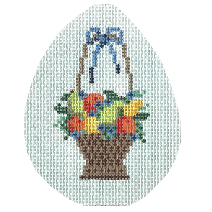 Fruit Basket Egg Painted Canvas Le Point Studio - 1