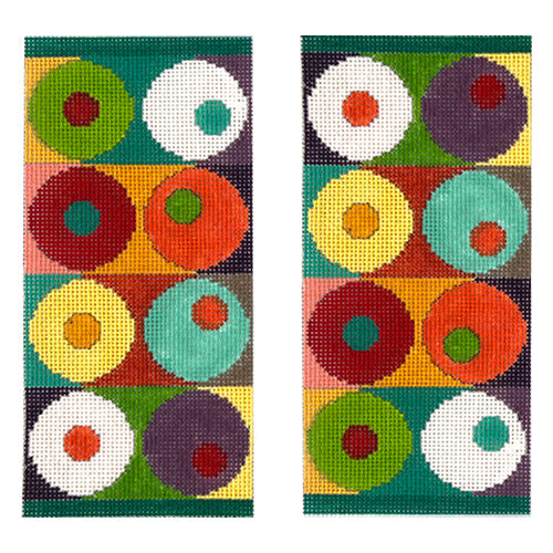 Fun with Olives Double Eyeglass Case Painted Canvas NeedleDeeva - 1
