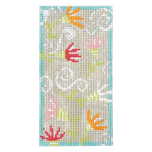 Funky Flowers Eyeglass Case Painted Canvas Pippin - 1