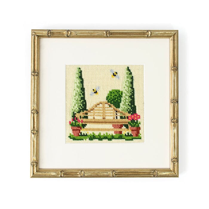 Garden Bench Mini Needlepoint Kit Kits Elizabeth Bradley Design - 1