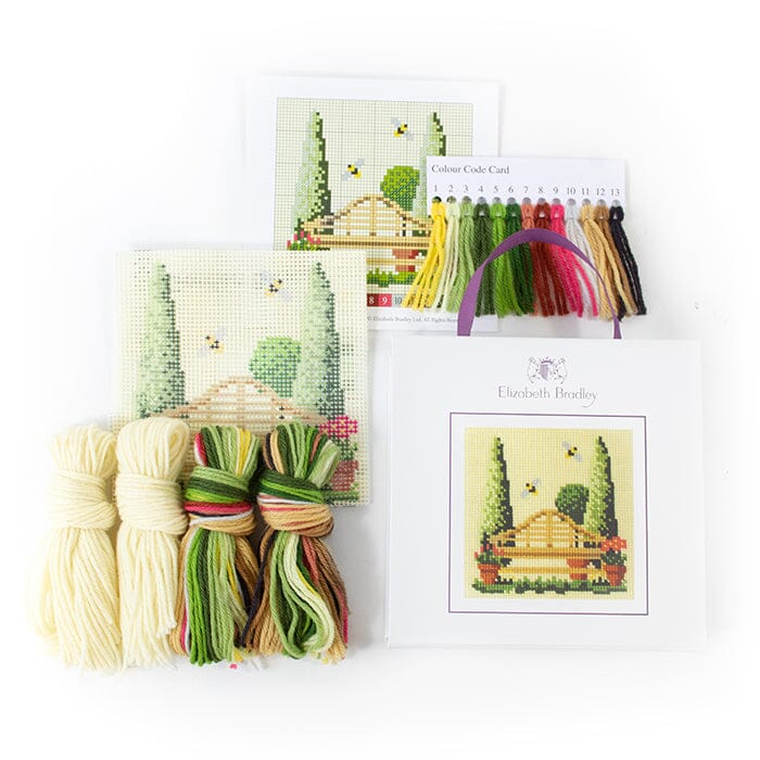 Garden Bench Mini Needlepoint Kit Kits Elizabeth Bradley Design - 2