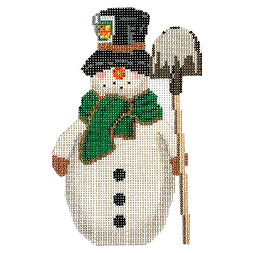 Garden Snowperson PIP Painted Canvas Petite Sweets - 1