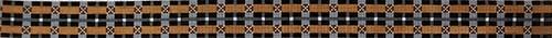 Geometric Belt - Beige, Blue Painted Canvas CBK Needlepoint Collections