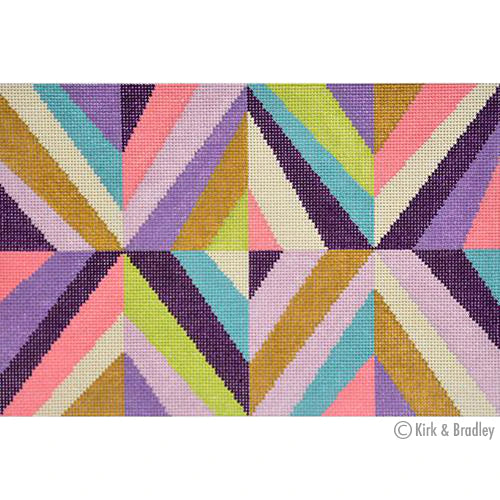 Geometric Clutch Painted Canvas Kirk & Bradley - 1