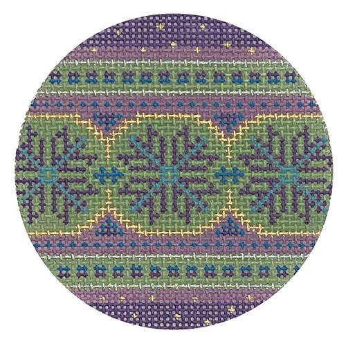 Geometric Round #1 Painted Canvas Danji Designs - 1