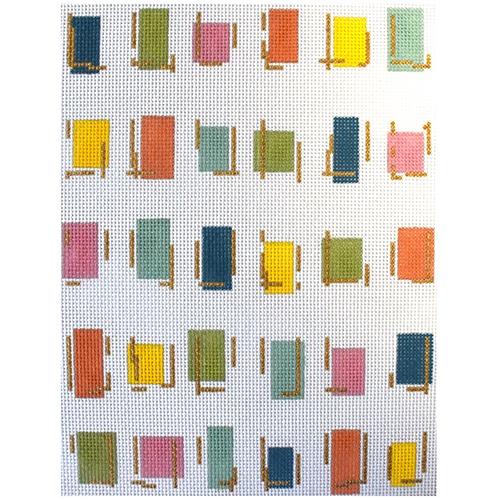 Geometric Series Cheery Painted Canvas The Plum Stitchery - 1