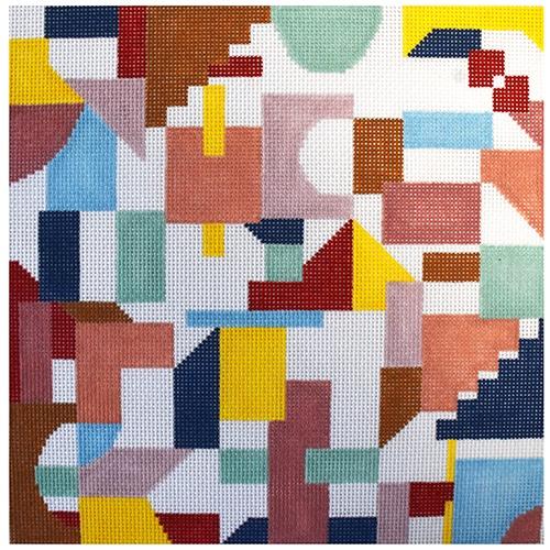 Geometric Series - Color Blocks Painted Canvas The Plum Stitchery