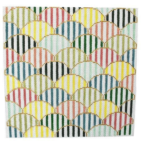 Geometric Series Stripes Painted Canvas The Plum Stitchery - 1