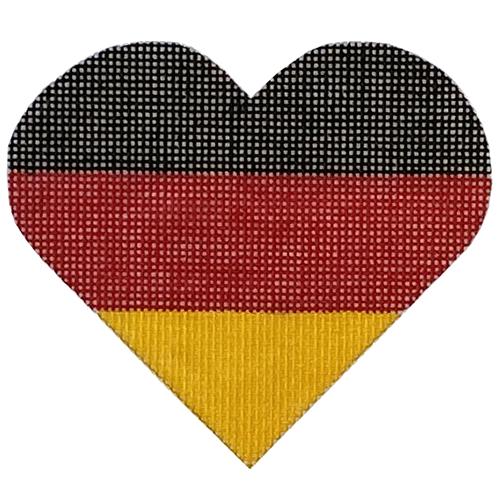 German Flag Heart Painted Canvas Pepperberry Designs