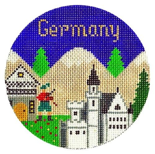 Germany Ornament Painted Canvas Silver Needle - 1
