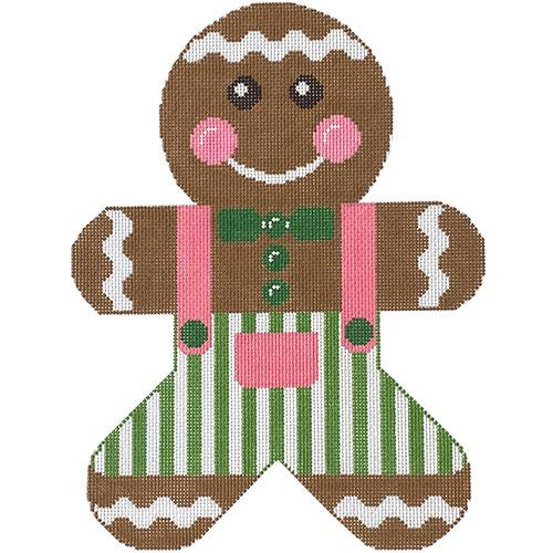Giant Gingerbread Boy Pink Painted Canvas Rachel Donley - 1