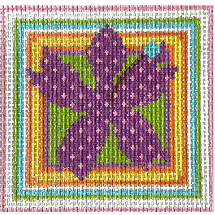 Ginger Flower Painted Canvas NeedleDeeva - 1