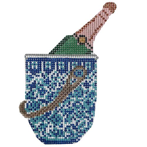 Ginger Jar Champagne Bucket Painted Canvas Morgan Julia Designs - 1