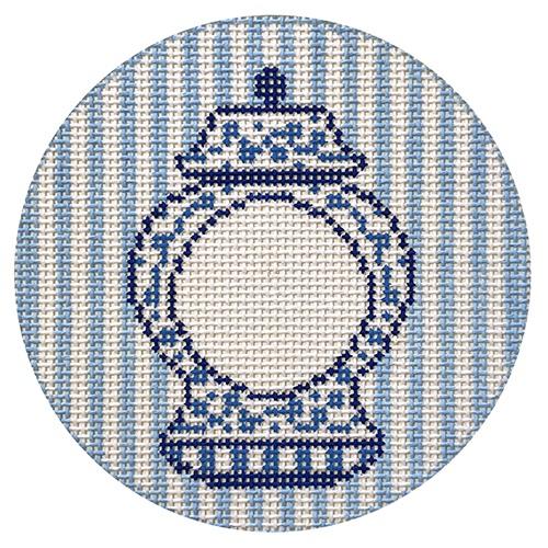 Ginger Jar Round Painted Canvas Rachel Donley - 1