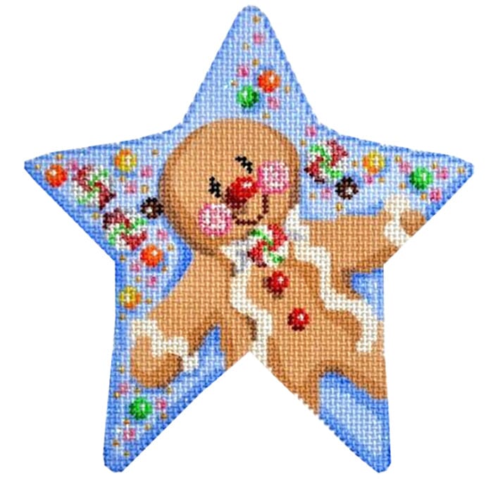 Gingerbread Boy Star Painted Canvas Associated Talents