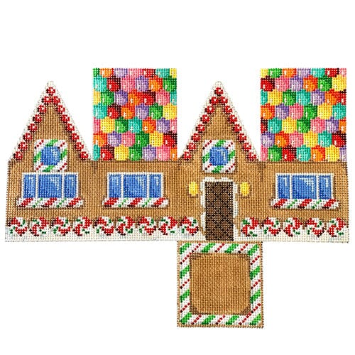 Gingerbread Cottage / Gumdrop Roof Painted Canvas Associated Talents 