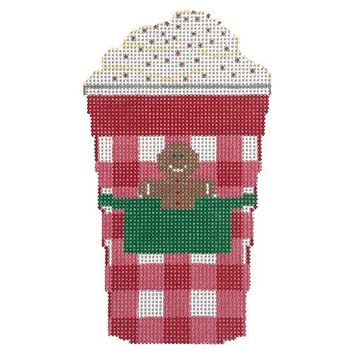 Gingerbread Cup Painted Canvas Rachel Donley