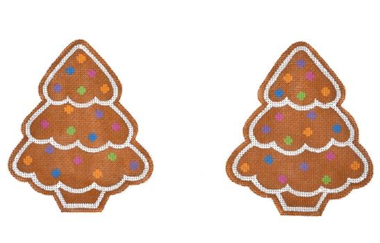 Gingerbread Tree Painted Canvas Pepperberry Designs - 1