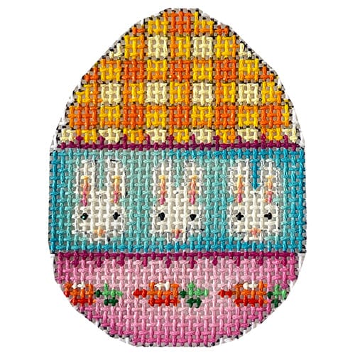 Gingham / Bunnies / Carrots Mini Egg Painted Canvas Associated Talents