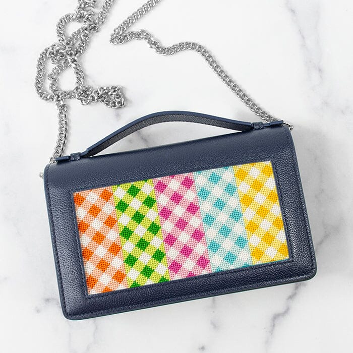 Gingham Clutch Kit Kits Two Sisters Needlepoint - 1