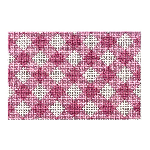 Gingham Insert - Pink Painted Canvas Two Sisters Needlepoint
