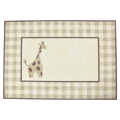 Giraffe Birth Announcement Painted Canvas J. Child Designs - 1