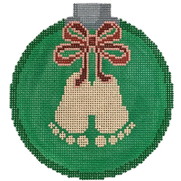 Girl's First Christmas Green Painted Canvas CanvasWorks - 1