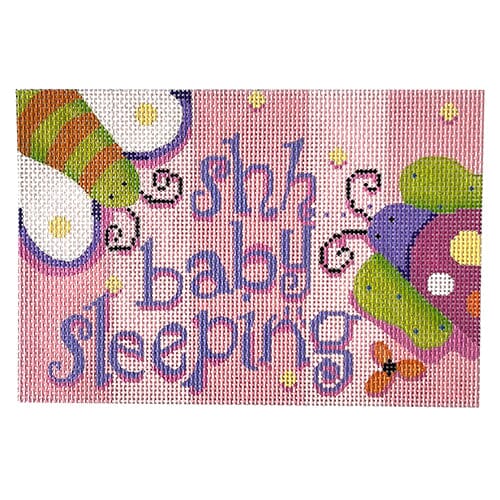Girls Stuff Sleeping Sign Painted Canvas Associated Talents - 1