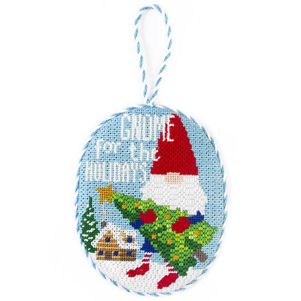 Design Works Crafts Gnomes Counted Cross Stitch Stocking Kit, White
