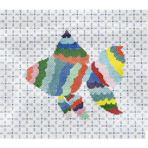 Go Fish Painted Canvas The Plum Stitchery - 1