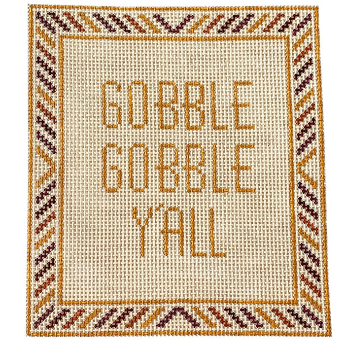 Gobble Gobble Y'all Painted Canvas Initial K Studio
