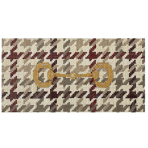 Gold Bit on Glen Plaid Insert Painted Canvas Associated Talents