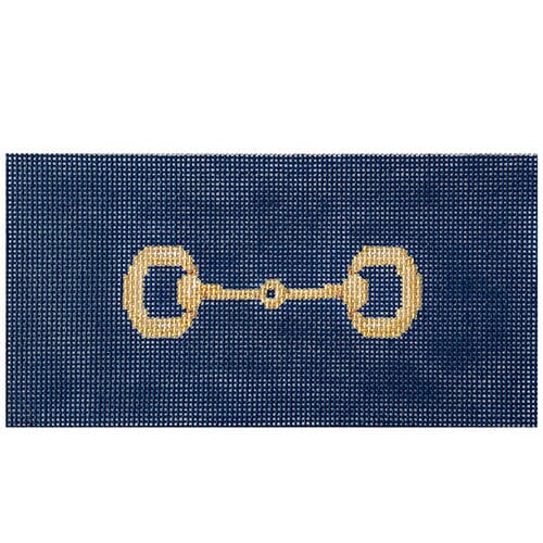 Gold Bit on Navy Background Painted Canvas Associated Talents - 1