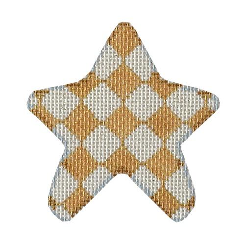 Gold Harlequin Mini Star Painted Canvas Associated Talents - 1