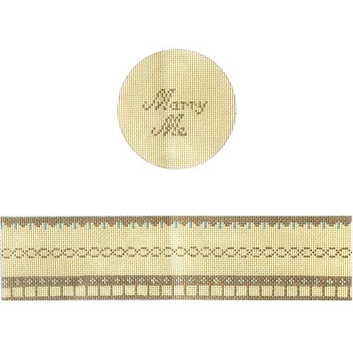 Gold Marry Me Hinged Box with Hardware Painted Canvas Funda Scully - 1