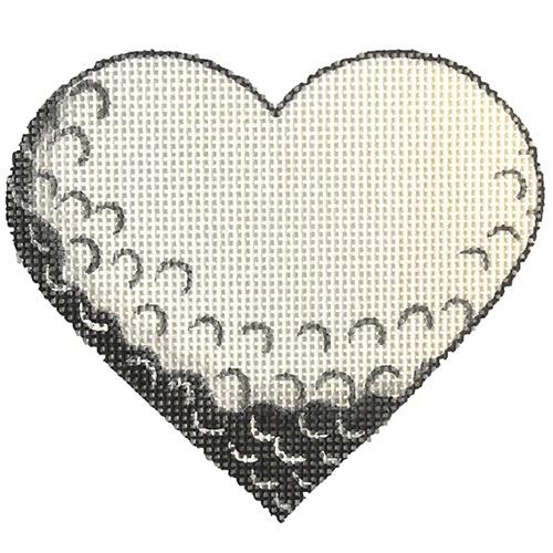 Golf Ball Heart Painted Canvas Pepperberry Designs - 1