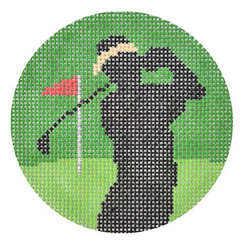 Golfer Painted Canvas Lee's Needle Art Inc.
