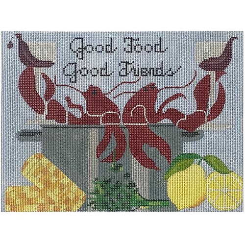 Good Food Good Friends Painted Canvas Melissa Prince Designs