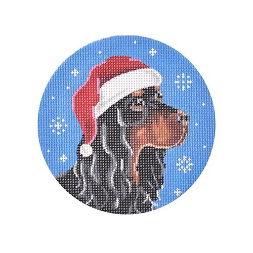 Gordon Setter Santa Painted Canvas Pepperberry Designs