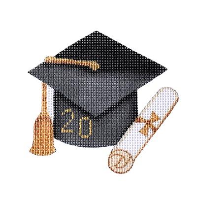 Graduation Cap Black Painted Canvas Burnett & Bradley