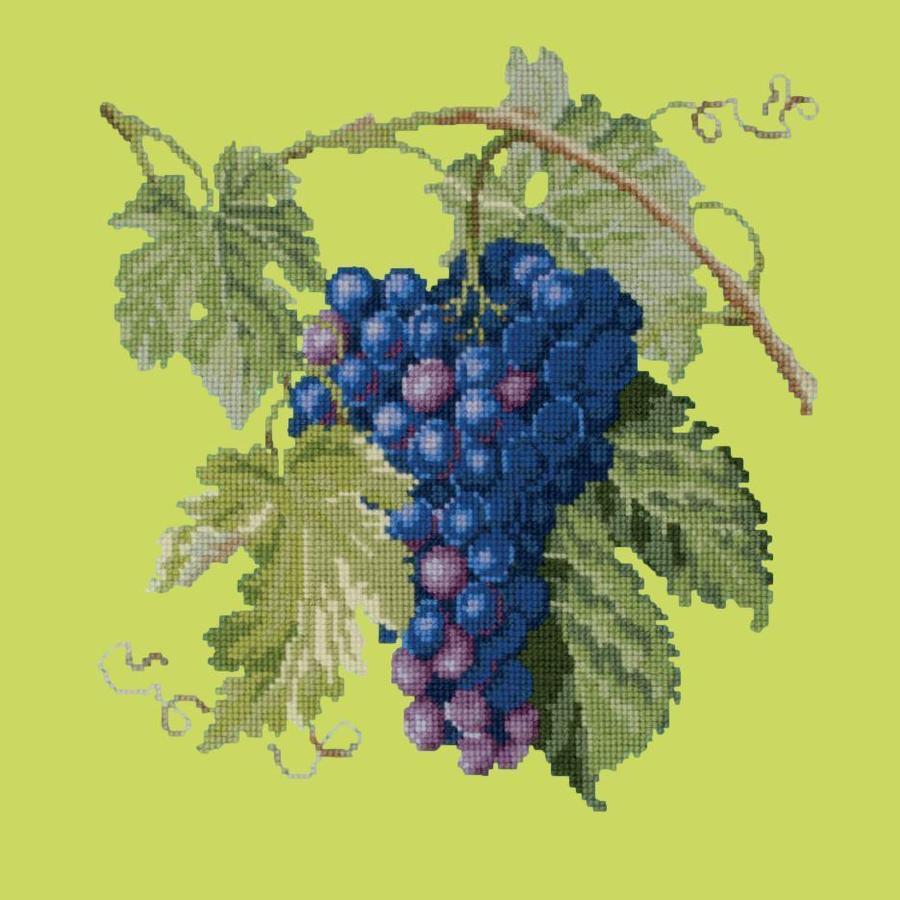 Grapes Needlepoint Kit Kits Elizabeth Bradley Design Pale Lime - 4