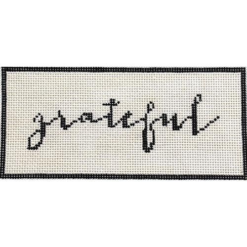 Grateful (P&P) Painted Canvas Pewter & Pine